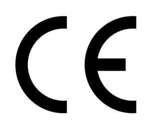 CE mark icon symbol, european certificate. CE logo manufacturer product sign europeene label quality.